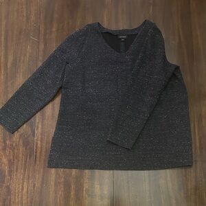 J. Jill Black Crew Neck Sweater